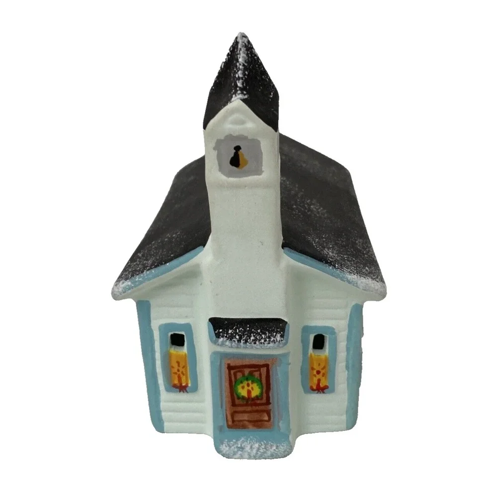 Silvestri Ceramic Christmas Village Church House Seasonal Holiday Vintage